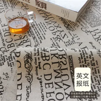 

3PCS Letter Print Design Patchwork Linen Fabric Tissue Scrapbooking Sewing Tablecloths/Sofa/Bag/Tissue/Cushion/Furniture Cover