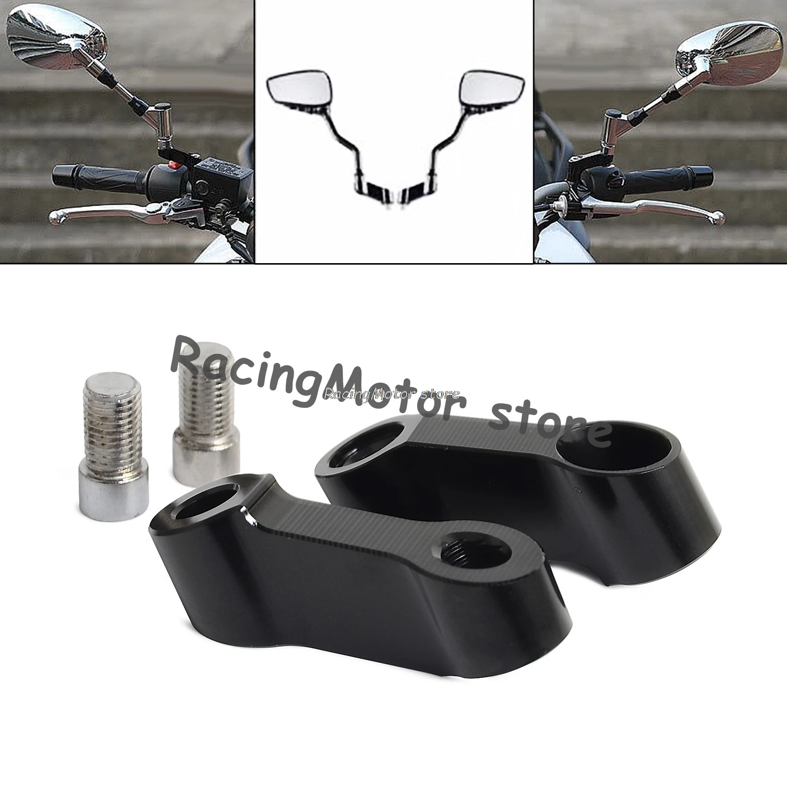 10 мм зеркальное крепление переходник удлинитель адаптер для KAWASAKI Vulcan 454LTD 500 750 800