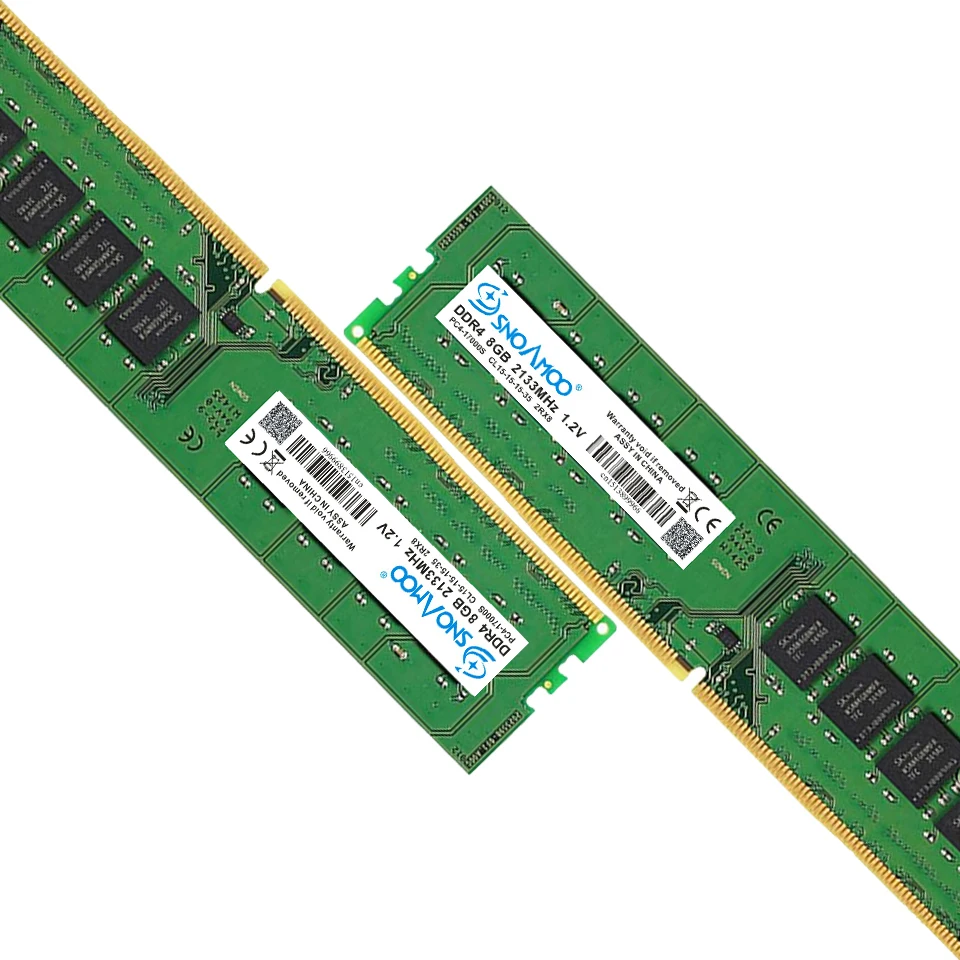 Оперативная память SNOAMOO DDR4 для настольных ПК 8 Гб 2133 МГц 2400 МГц CL1516 PC4-17000S 288-Pin 4 Гб DIMM для Intel Stick ARM Computer RAMs гарантия