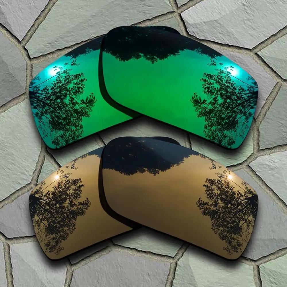 Green-Bronze Copper Нефритовые зеленые и бронзовые медные солнцезащитные очки поляризованные Сменные линзы для Oakley Gascan - Цвет линз: Green-Bronze Copper