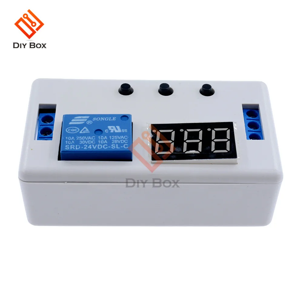 

Digital LED Display Time Delay Relay Module Board DC 24V Control Programmable Timer Switch Trigger Cycle Module With Case