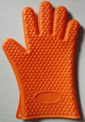 2 шт./пара термостойкие для барбекью перчатки для приготовления выпечки прихватка для духовой печи кухонный коврик-держатель для барбекю рукавица для мытья овощей перчатка - Цвет: Orange