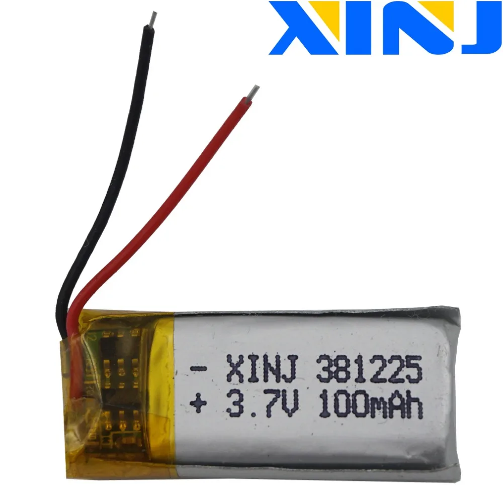 XINJ 3 7 В 100 мАч литий полимерный аккумулятор lipo 381225 для mp3 часы динамик наушники GPS Sat