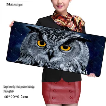 

Mairuige Night Owl Computer Mouse Tablet Pad Animal Mouse Pad Game Gaming Keyboard Mat for Speed CSGO Gamer 900*400*3mm