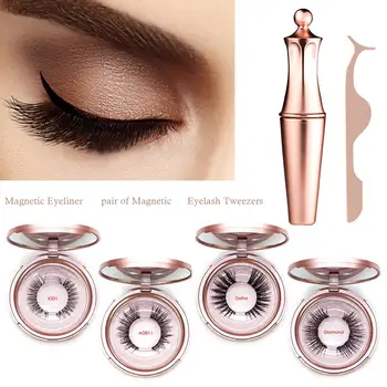 

Magnetic Upgrade Model Pink High-end Gift Box Eyeliner Set Magnetic Eyeliner Set Magnetic False Eyelashes Quick Delivery New