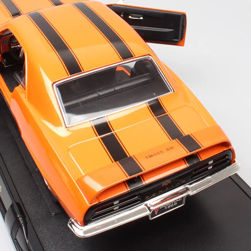 Дети 1/18 бренды ретро 1969 PONNTIAC жар птица Транс мускул гоночная металлическая модель автомобиля масштаб литые автомобили миниатюрный подарок для мальчиков