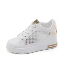 Onke/Лидер продаж года; новые летние кружевные дышащие кроссовки; женская прогулочная обувь; удобная повседневная женская обувь на платформе для любителей ходьбы