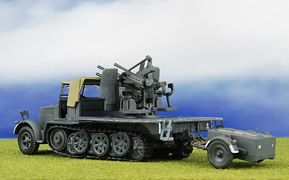 Немецкий Flak Sd. Kfz.7/1 с Sd. Ah.51 прицеп 1/72 литье под давлением модель бака IXO