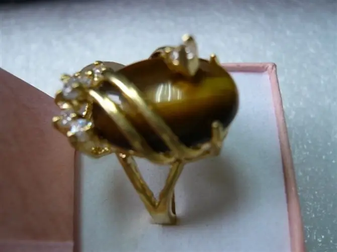 

charmming tiger eye ring 18KGP(#7 8 9)