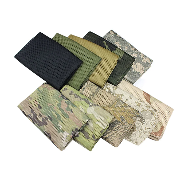 

Newly Unisex Multi-purpose Fish Net Mesh Tactical Camouflage Scarf Neckerchief for Outdoor Activities and War Game VK-ING