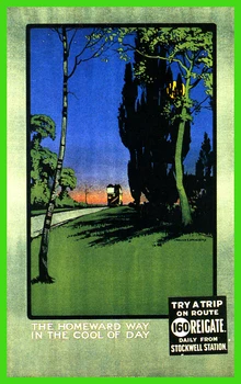 

Vintage British Railway Travel Tourism Poster Reigate Classic Canvas Paintings Wall Posters Stickers Home Decor Gift