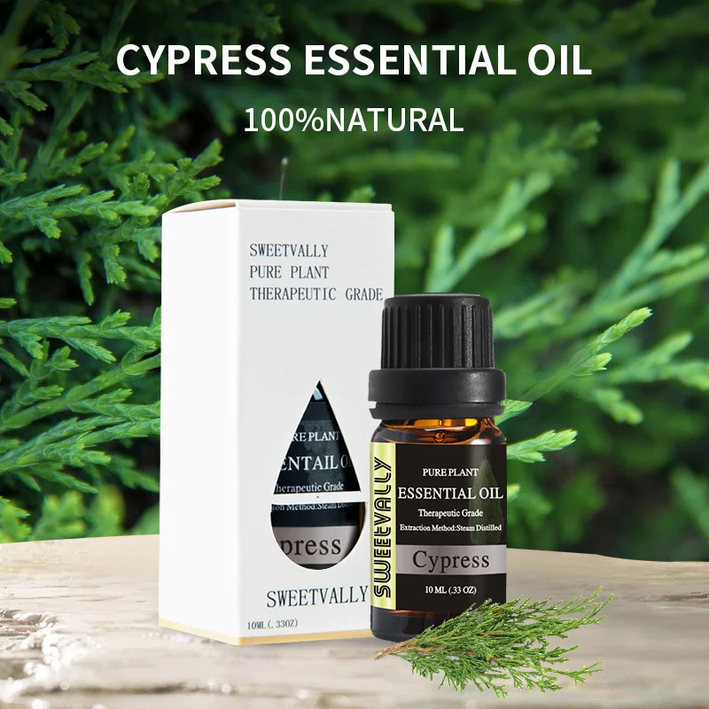 

10ml Cypress Essential Oil For Diffuser Burner Organic Relieve Stress Air Freshening Humidifier Oil 100% Pure Natural Oil