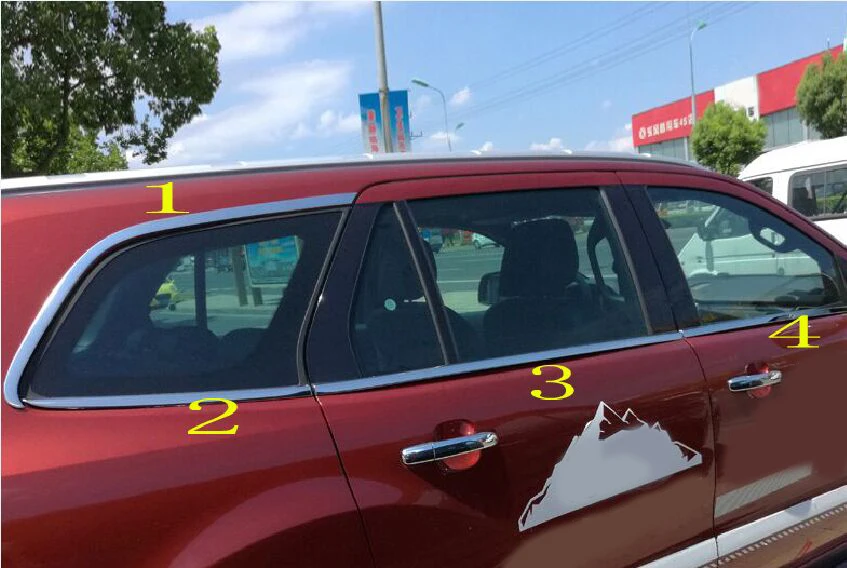 Полная отделка для оконной рамы для Ford Everest SUV 4 двери стайлинга автомобилей