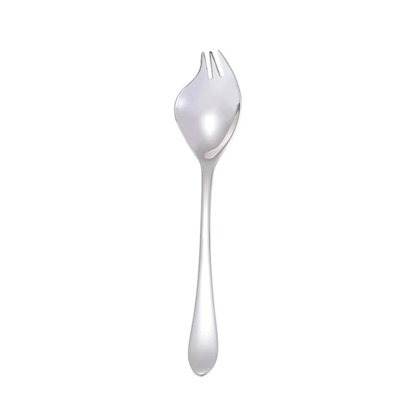 Бытовой из нержавеющей стали для легкого завтрака вилка ложки Spork 2 в 1 столовая посуда ложка для салата