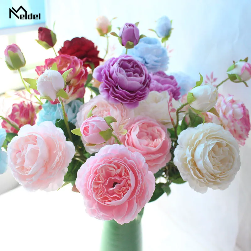 roses artificial flowers peony  wedding  (52)