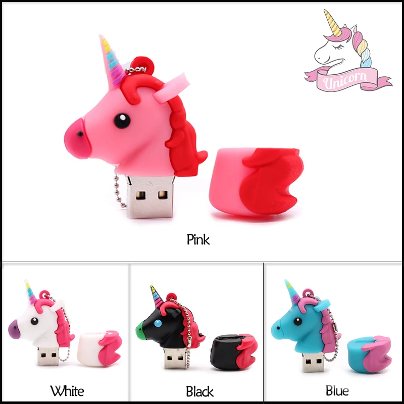 USB флэш накопитель флешки 4 GB 8 16 Гб 32 ГБ 64 мультфильм Симпатичные Единорог memory stick u