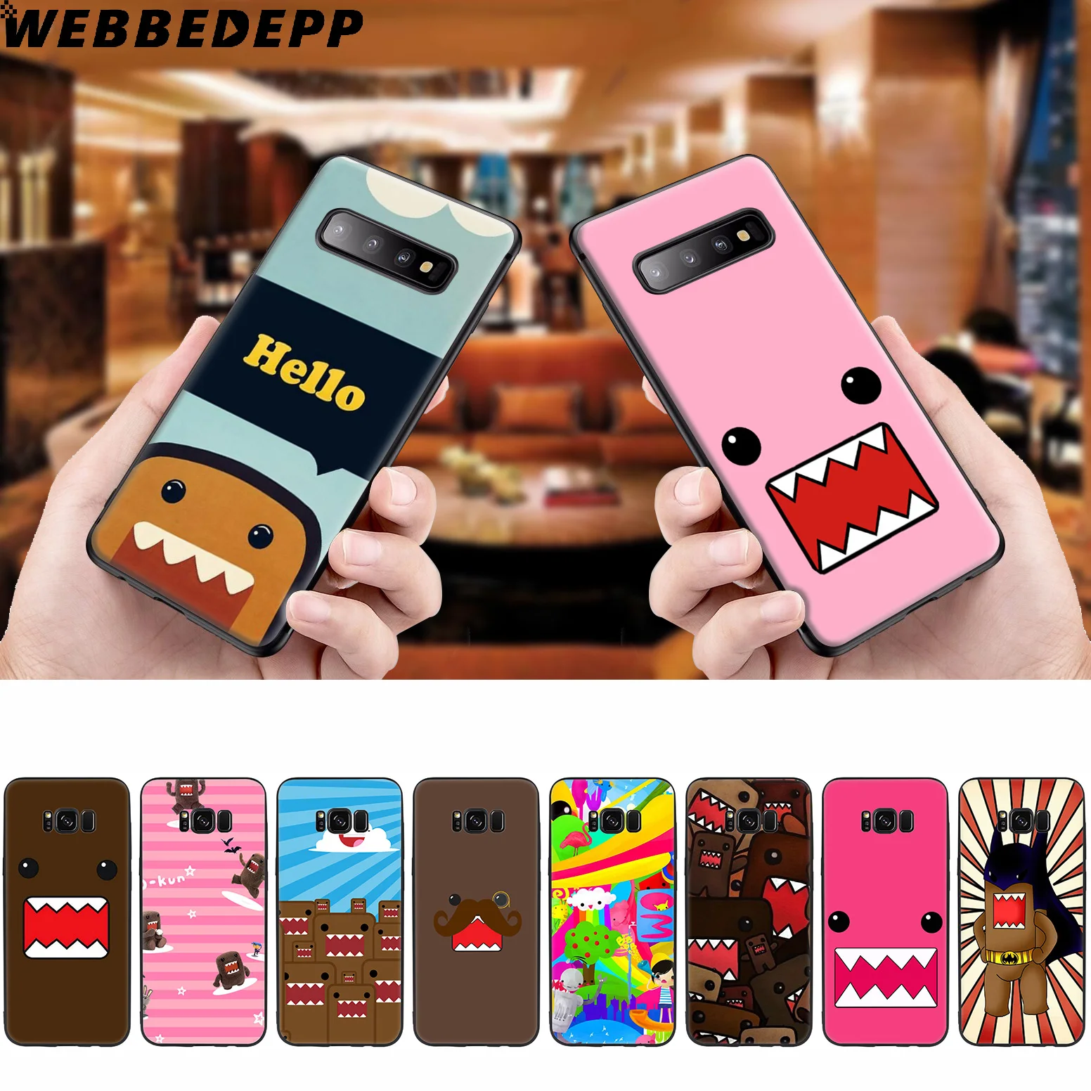 WEBBEDEPP простой Domo Kun аниме мягкий чехол для Samsung Galaxy S10 S10e S9 S8 Plus S7 S6 Edge &amp J6 2018 Note 10 9 8 |