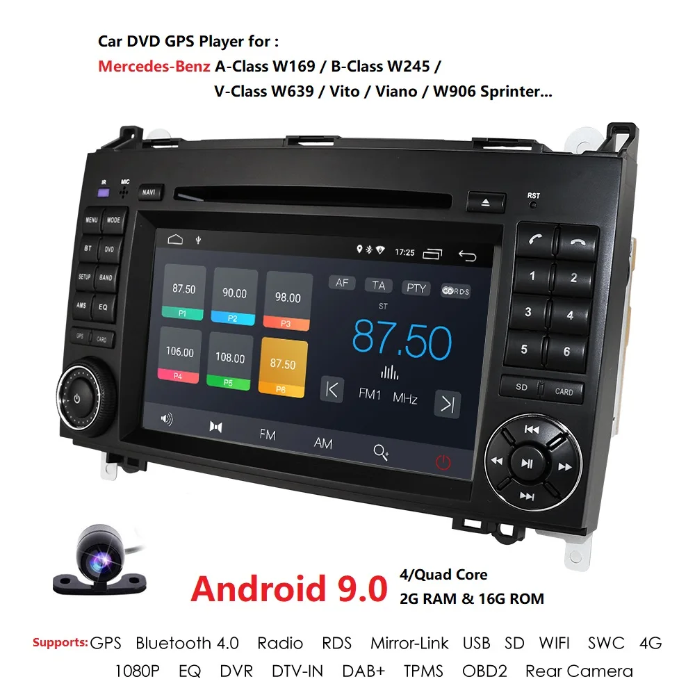 Flash Deal HIZPO Android 9.0 Car DVD radio for Mercedes Benz B200 A B Class W169 W245 Viano Vito W639 Sprinter W906 WIFI GPS BT Free camera 0 Flash Deal HIZPO Android 9.0 Car DVD radio for Mercedes Benz B200 A B Class W169 W245 Viano Vito W639 Sprinter W906 WIFI GPS BT Free camera 0