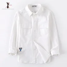В году, весенние школьные рубашки для мальчиков с оригинальным дизайном кунг-фу муравей 12 лет, рубашка с двойным карманом для больших детей 3407