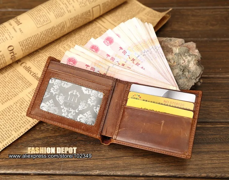 Genuine Leather Real Leather lcorcodile pattern thin wallet  (18)