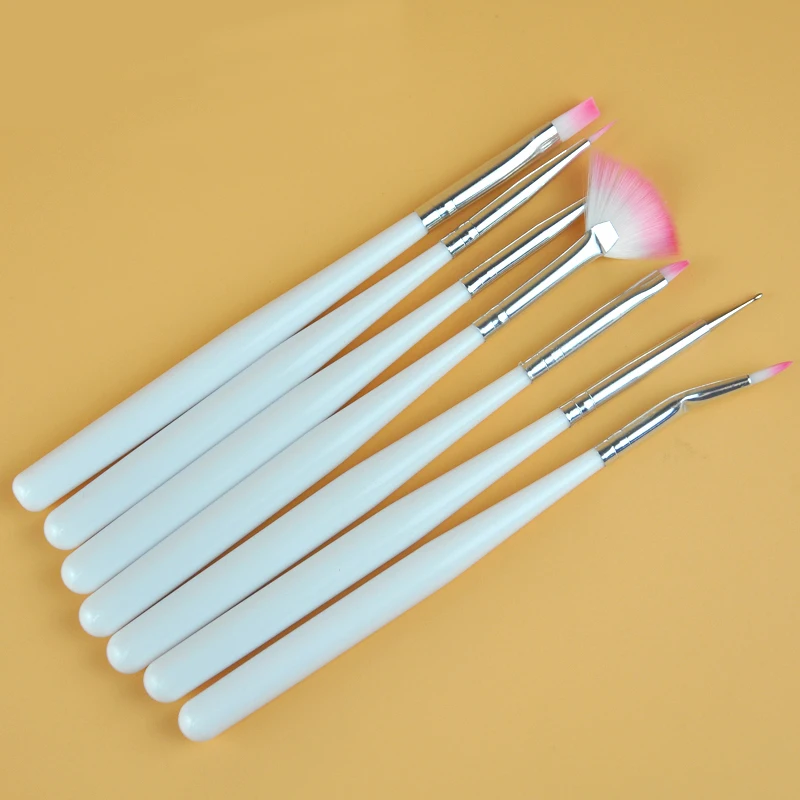 

2017 Fashion 7 Pcs/Set Nail Print Pen Acrylic Nail Brush Kit With 7 Sizes DIY Design Acrylic UV Gel Polish Decoration Nail Brush