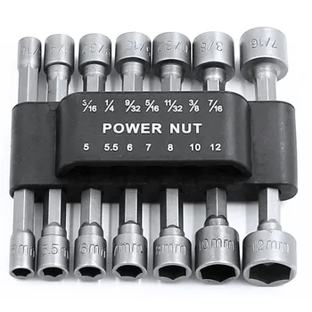 

High Quality 14 Pcs SEA Metric Power Nut Driver Hex Shank Set Kits With Belt Clip Fine --M25