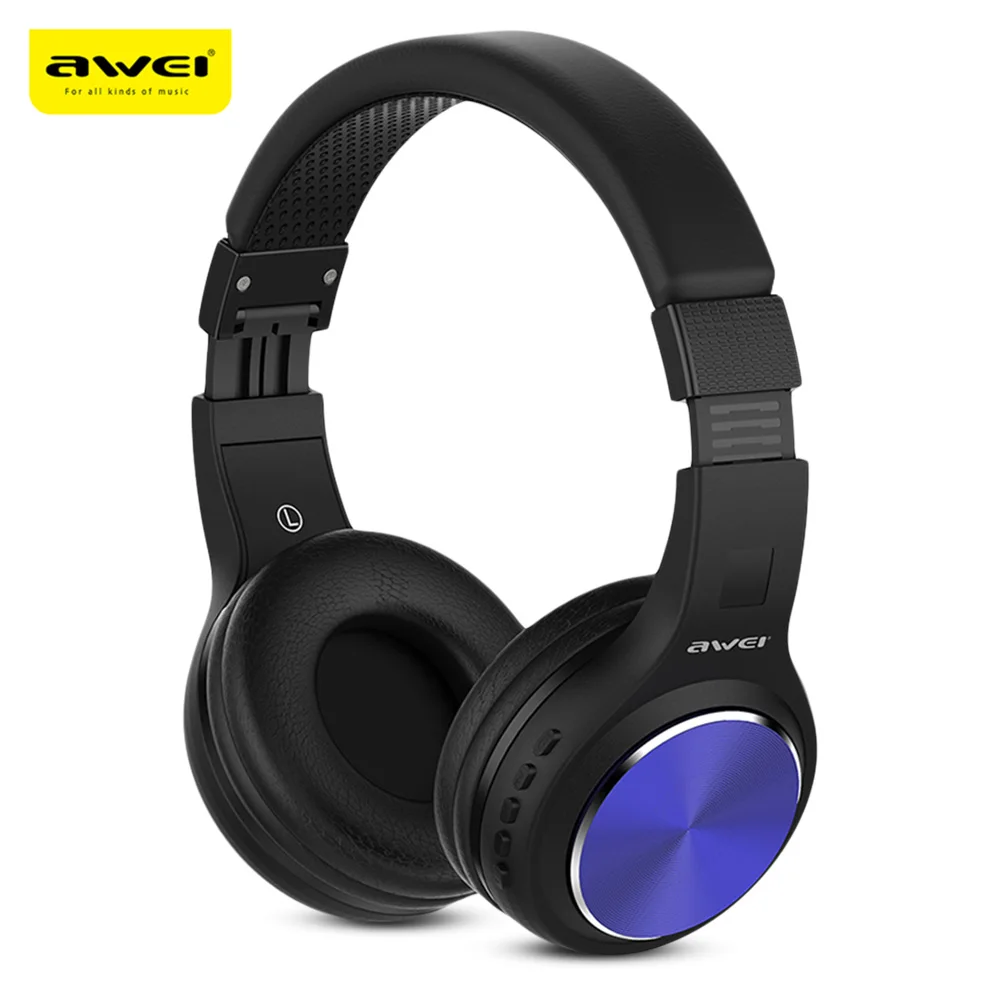 

DRXENN AWEI A600BL Wireless Bluetooth Over-Ear Headphones Stereo Sound Noise Canceling With MIC Hifi Music 10h Long Playing Time