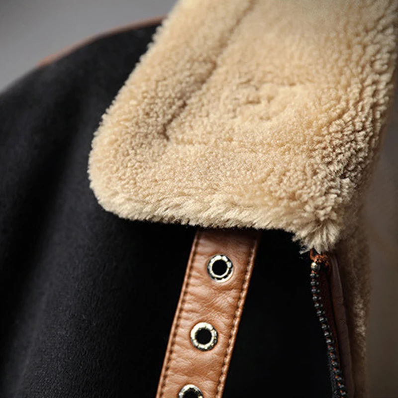 Модные Винтажные мужские меховые кожаные куртки и пальто зимние мужские меховые пальто размера плюс 5XL пальто европейский и американский стиль A242