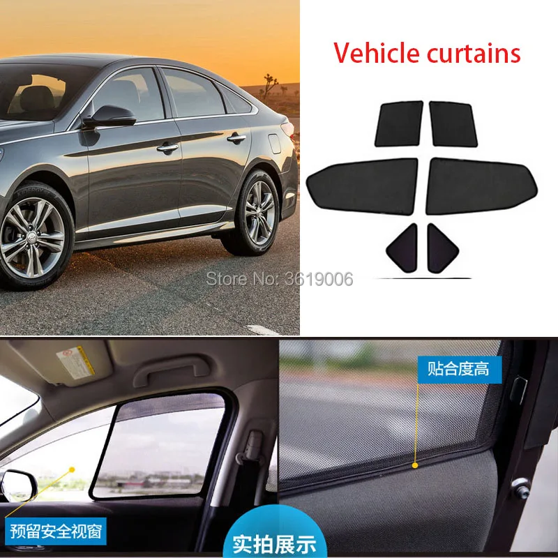 6 шт. магнитные автомобильные занавески для Hyundai Sonata 14-19 |