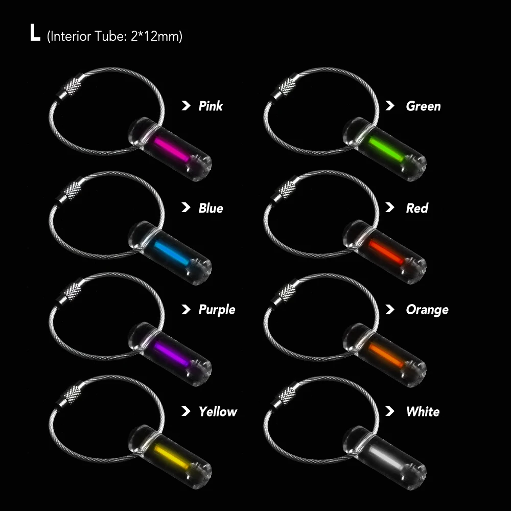 

Acrylic Tritium Keychain Self Luminous 15-25 years Automatic Glowing KeyRing Mini Outdoor Survival Emergency Mini Light EDC Tool