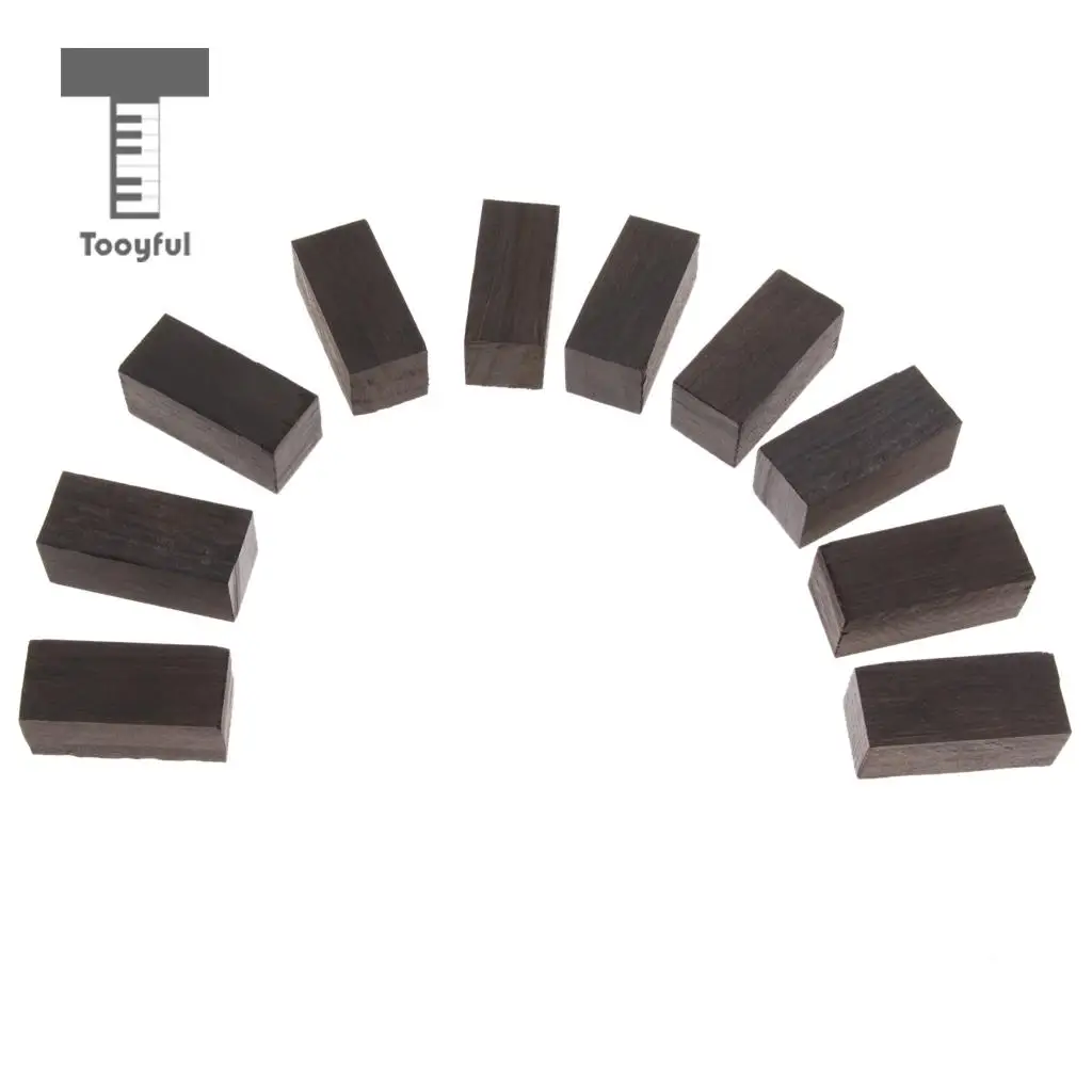 5pcs Blackwood Endpin/10pcs Square Wood Block For Violin Luthier Supply