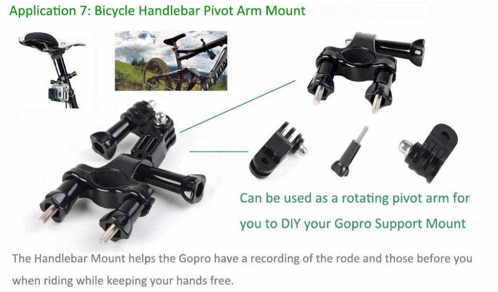 Gopro Accessories Set for Eken H9R For Gopro Hero 6 5 4S Mount Selfie stick Tripod For Yi 4K for Mijia Kit VP104F (13)