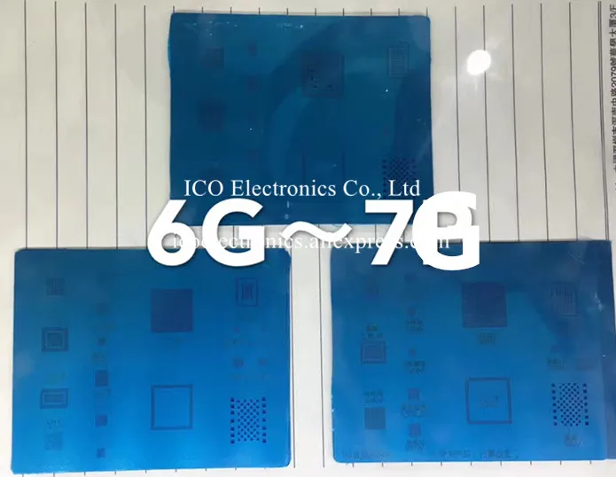 

For iPhone 6 6Plus 6S 6SP 7 7Plus 3D BGA Stencil A8 A9 A10 CPU RAM Wifi Audio Power IC Reball Heat Template Tin Plant 3pcs/set