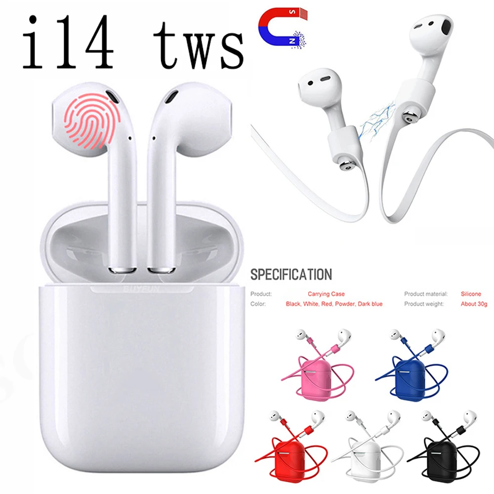

I14 TWS Wireless Bluetooth In-Ear Earbuds Air PK w1 chip LK-TE9 Earphone 1:1 size PK i10 i11 i12 i13 i15 i16 i20 tws for sony