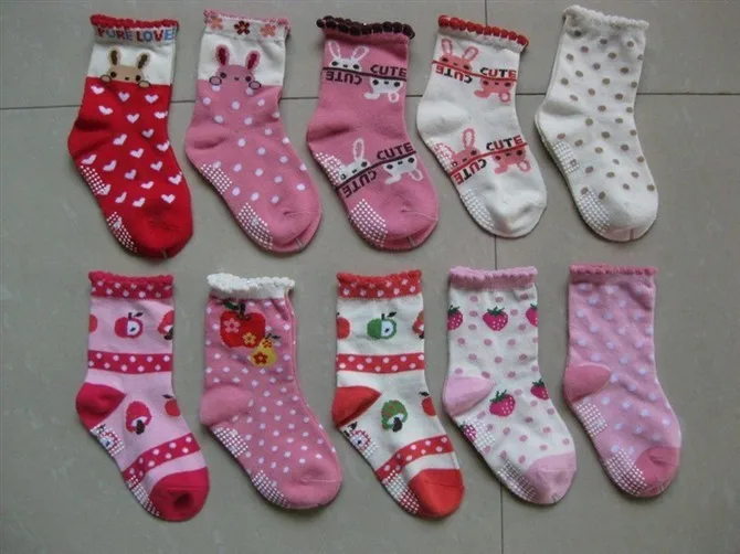 10 пар/лот, детские носки повседневные зимние детские тапочки с медведем для маленьких мальчиков и девочек Нескользящие носки детские носочки