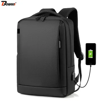 

Usb Charging Men Backpack Black Oxford Bagpack Male Big Capacity Laptop Backpack for Men Large Business Casual Backbag 2019 New