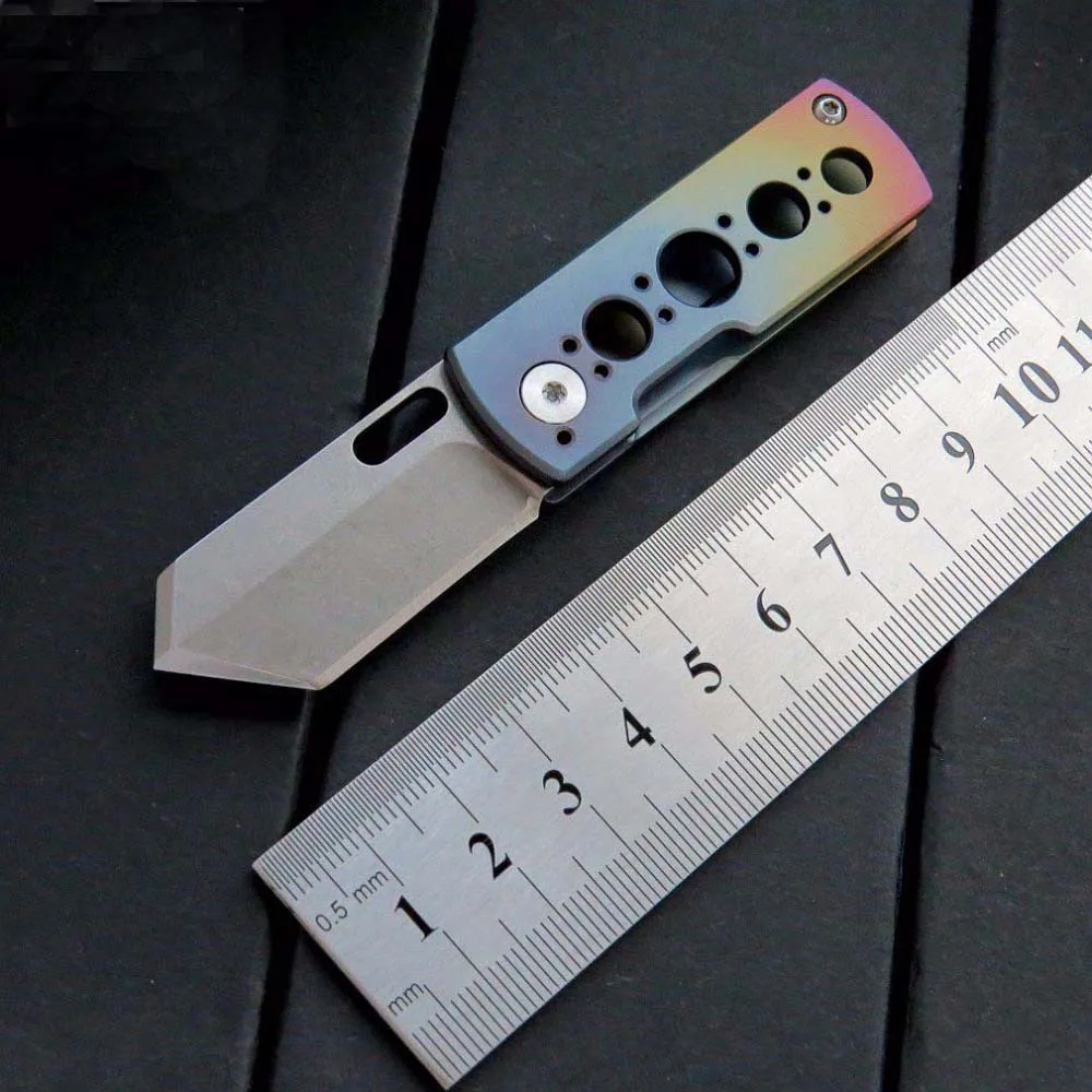 

Lancer S35VN Blade Titanium Handle Tactical Knives Mini Folding Knife Keychain Camping Hunting Ball Bearing Survival EDC Tools
