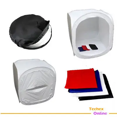 

30cm 40cm 50cm 6ocm 80cm Photo Studio Softbox Light Tent Cub Soft Box, photography tent 4 Color Backdrop Carry bag photography