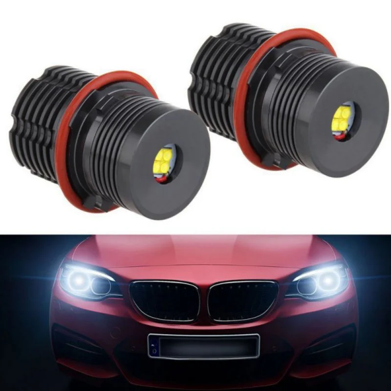2 x E39 E53 E60 E63 40W LED Angel Eye Halo кольцевая лампа ксеноновая белая 6000K фара | Автомобили и