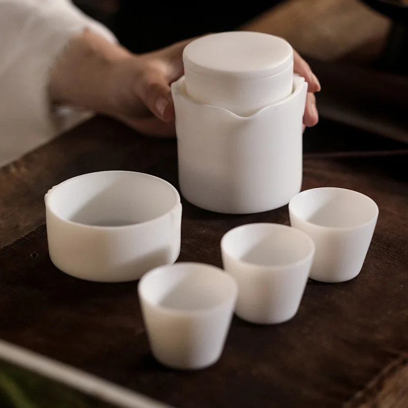 TANGPIN белый керамический чайник Gaiwan чашка для пуэр ручной работы китайский кунг-фу чайный сервиз, кружка для вина - Цвет: Style B