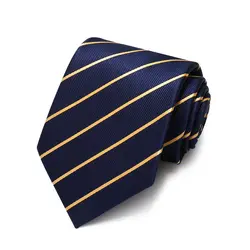 Бренд классические синие полосатые галстуки для Для мужчин Бизнес Формальные 8 см 7 см 5 см Ширина Галстук Свадьба Для мужчин S галстуки corbatas