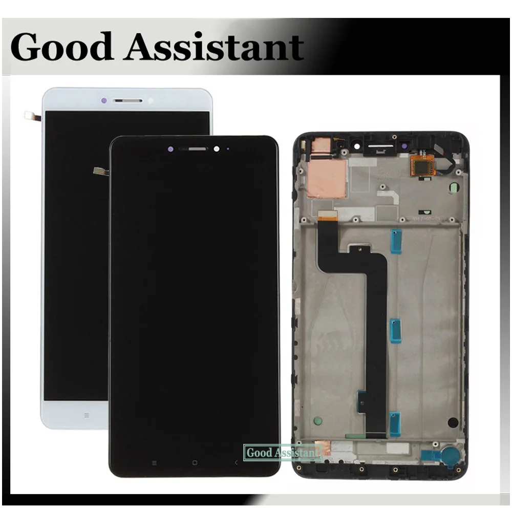 

White/Black Full LCD Display + Touch Screen Digitizer Assembly With Frame High Quality For Xiaomi Mi MAX2 MAX 2 MDE40 MDT4