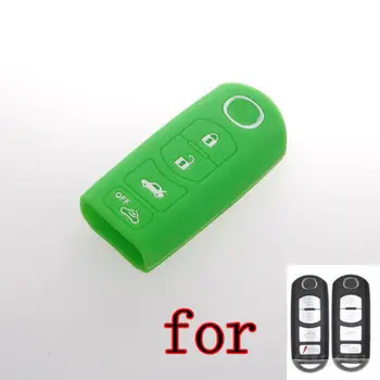 

For Mazda M6 CX7 CX9 Miata SEDAN 4 Buttons Smart Remote Key Fob Silicone Case Shell Cover Holder Green