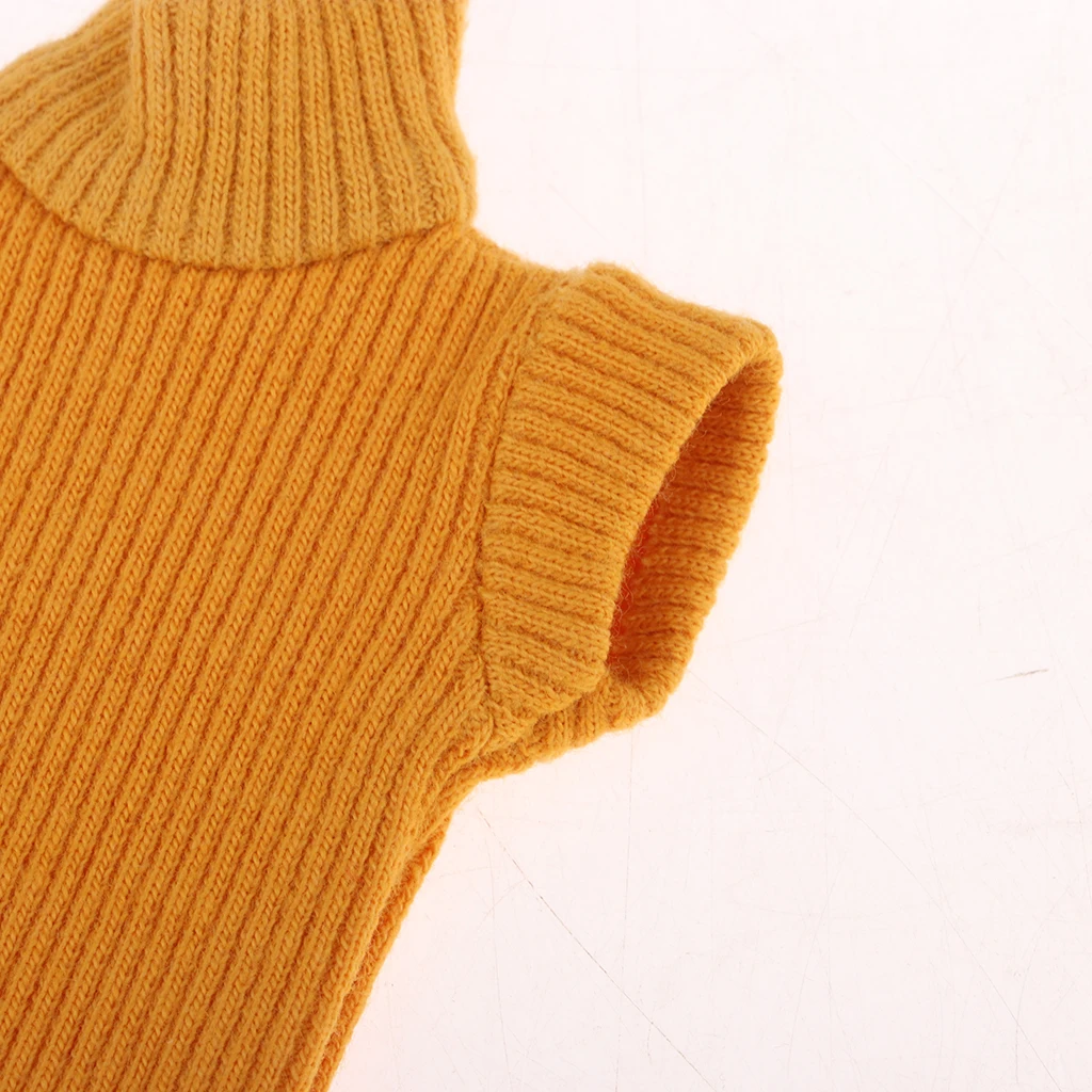  knitting wool material Handmade Doll Sweater Vest 11inch Doll Clothes Hand Knit Turtleneck Sweater For girls  Doll Fits 