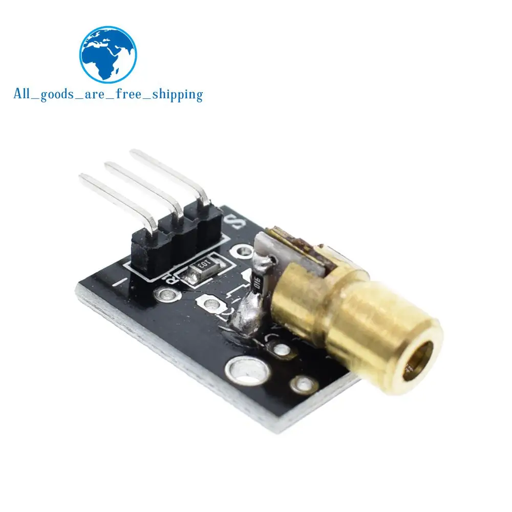 

TZT KY-008 3pin 650nm Red Laser Transmitter Dot Diode Copper Head Module for arduino DIY Kit