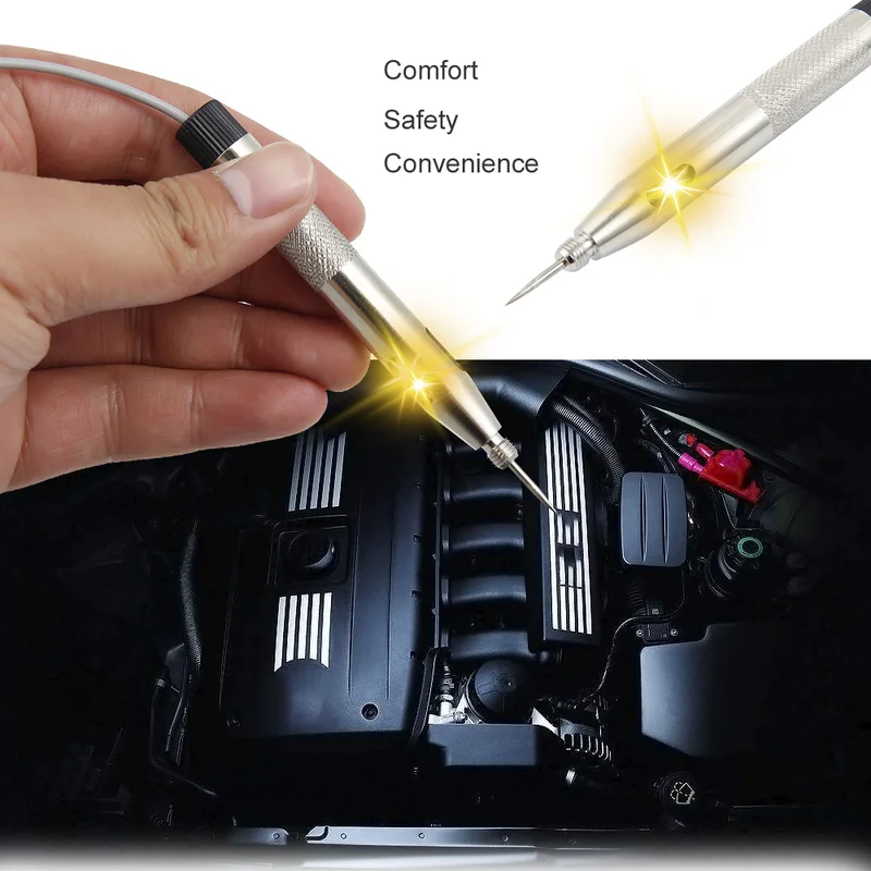 

DC 6V-24V Car Circuit Tester Probe Light System Test Probe Lamp Auto Light Lamp Voltage Test Pen Detector Copper Diagnostic Tool