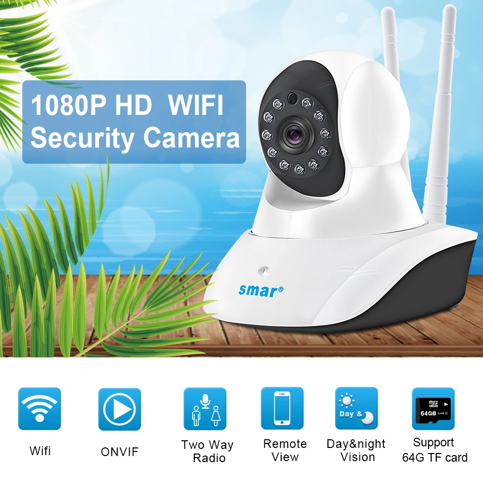 Smar Wireless 1080P IP Camera Home Security WIFI IP Camera Surveillance Camera Night Vision CCTV Camera Baby Monitor 19201080 (1)