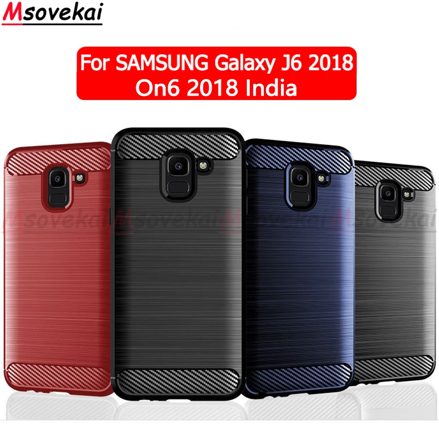 

For Samsung J6 2018 Case Soft Silicon Case TPU Cover Carbon Fiber Case For Samsung Galaxy J6 2018 Phone Case Fundas Back Cover