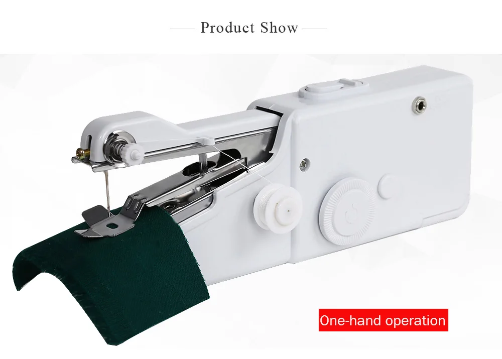 Portable Mini Handheld Sewing Machine Cordless Clothes Quick Stitch Tool