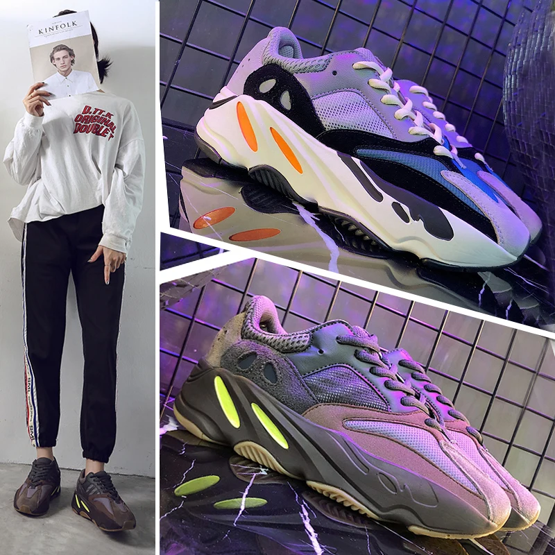 

i old shoes female 2019 new Korean version of Harajuku wild students color matching sports shoes women's shoes women shoes